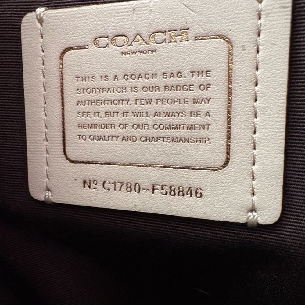 NWT Coach white City zippered Tote Bag - Picture 2 of 6